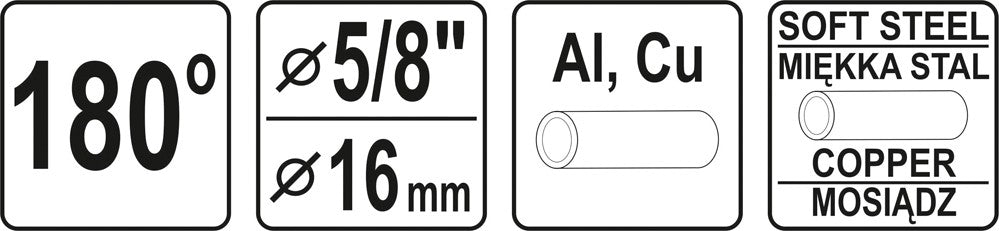 Vamzdžių lankstymo įrankis | 16 mm (YT-21845)