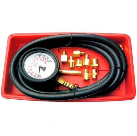 Tepalo slėgio matuoklis su ilga 1.8 m žarna ir daug antgalių, 0~300psi/0~21kg/cm2 "Stahlberg" (H1256)