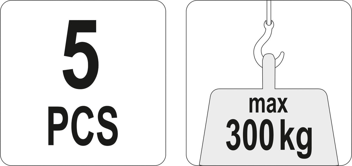 Transportavimo ratukai baldams | rinkinys | iki 300kg/ 5 vnt. (YT-37490)