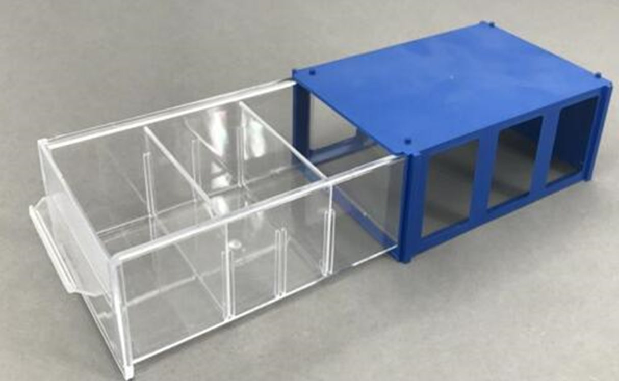 Sukraunama plastikinių techninės įrangos dalių laikymo dėžutė | 14.5x9.5x5 cm (SPB145)