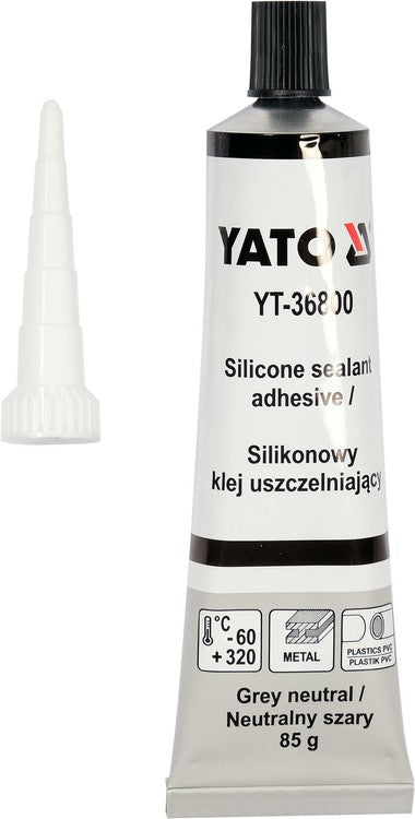 Silikono sandariklis | aukštos temperatūros | pilkas | 85 g (YT-36800)