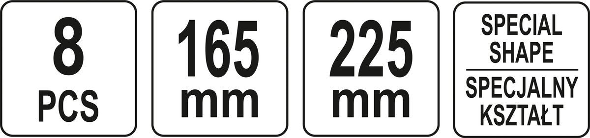 Kabliukų ir kabliukų su užapvalintais galais rinkinys | 8 vnt. (YT-08431)