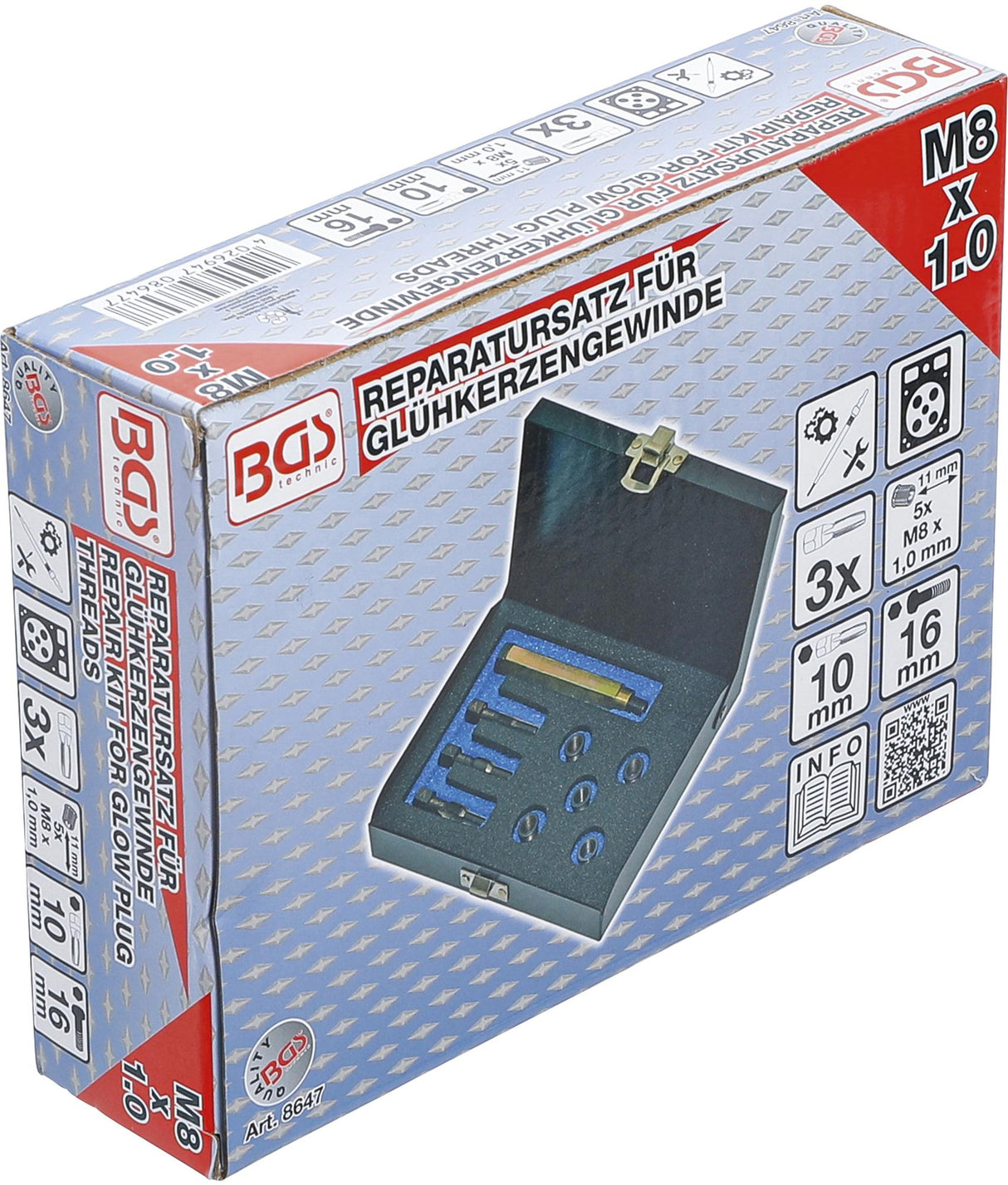 Kaitinimo žvakės sriegio remonto rinkinys | M8 x 1.0 (8647)