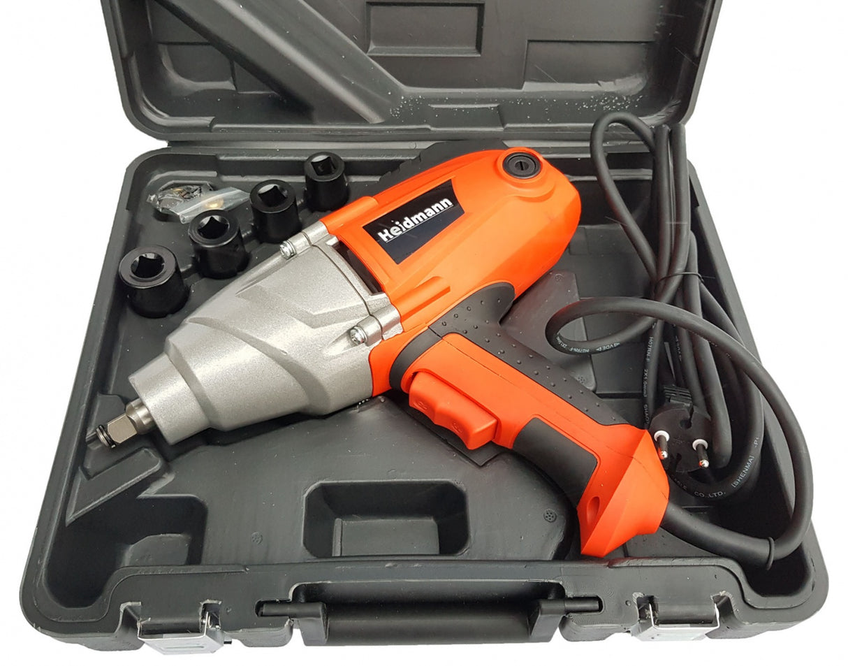 Elektrinis smūginis veržliaraktis su rinkiniu | 12,5 mm (1/2") | LCD displėjus | 2000W (81052G)