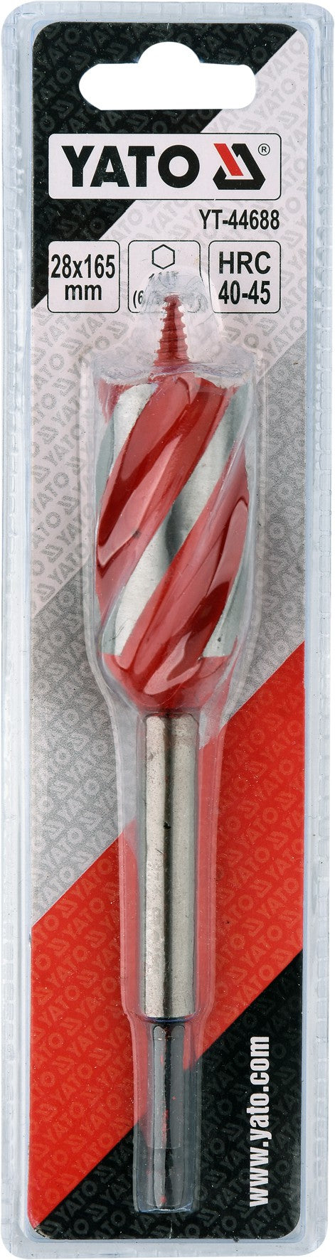 Spiralinis grąžtas medžiui | su hex (1/4") galu | 28 mm (YT-44688)