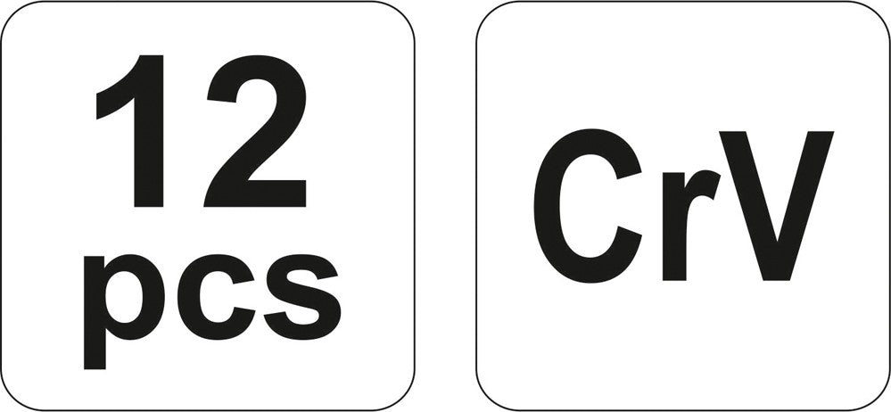 Išmušėjų komplektas | 12 vnt. (YT-4714)