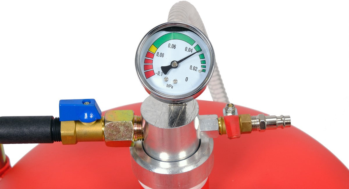 Tepalo surinkimo bakas | su išsiurbimu ir išleidimu | pneumatinis | 6 zondai | 65 l (YT-07191)