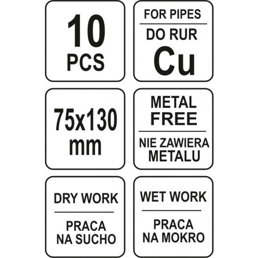 Plieninės valymo šluostės # 800 | 10vnt/pak. (YT-63740)
