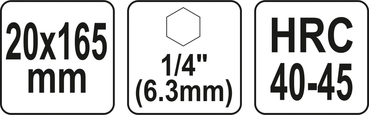 Spiralinis grąžtas medžiui | su hex (1/4") galu | 20 mm (YT-44685)