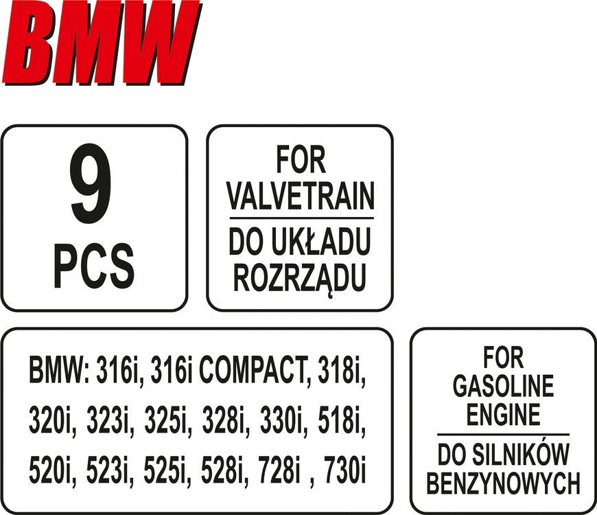 Variklio fiksavimo rinkinys | BMW Double Vanos M52TU, M54, M56 (YT-06022)