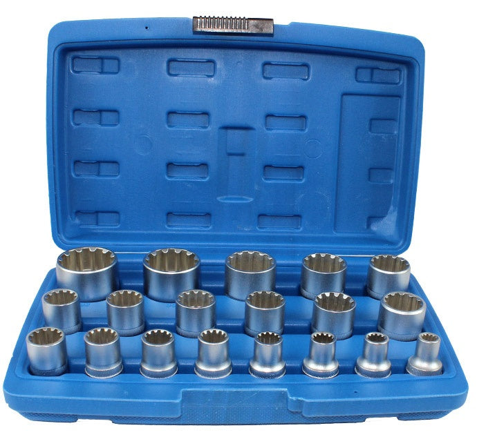 Daugiafunkcinių galvučių rinkinys Spline | 12,5 mm (1/2") | 8-32 mm | 19 vnt. (KR121019)