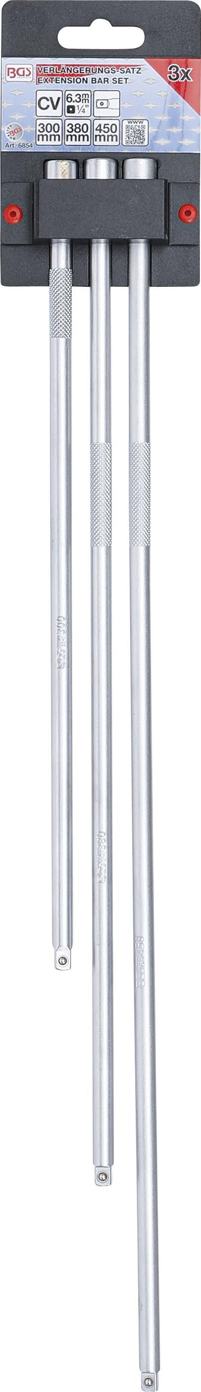 Ilgintuvų rinkinys | 6.3 mm (1/4") | 300 / 380 / 450 mm | 3 vnt. (6854)