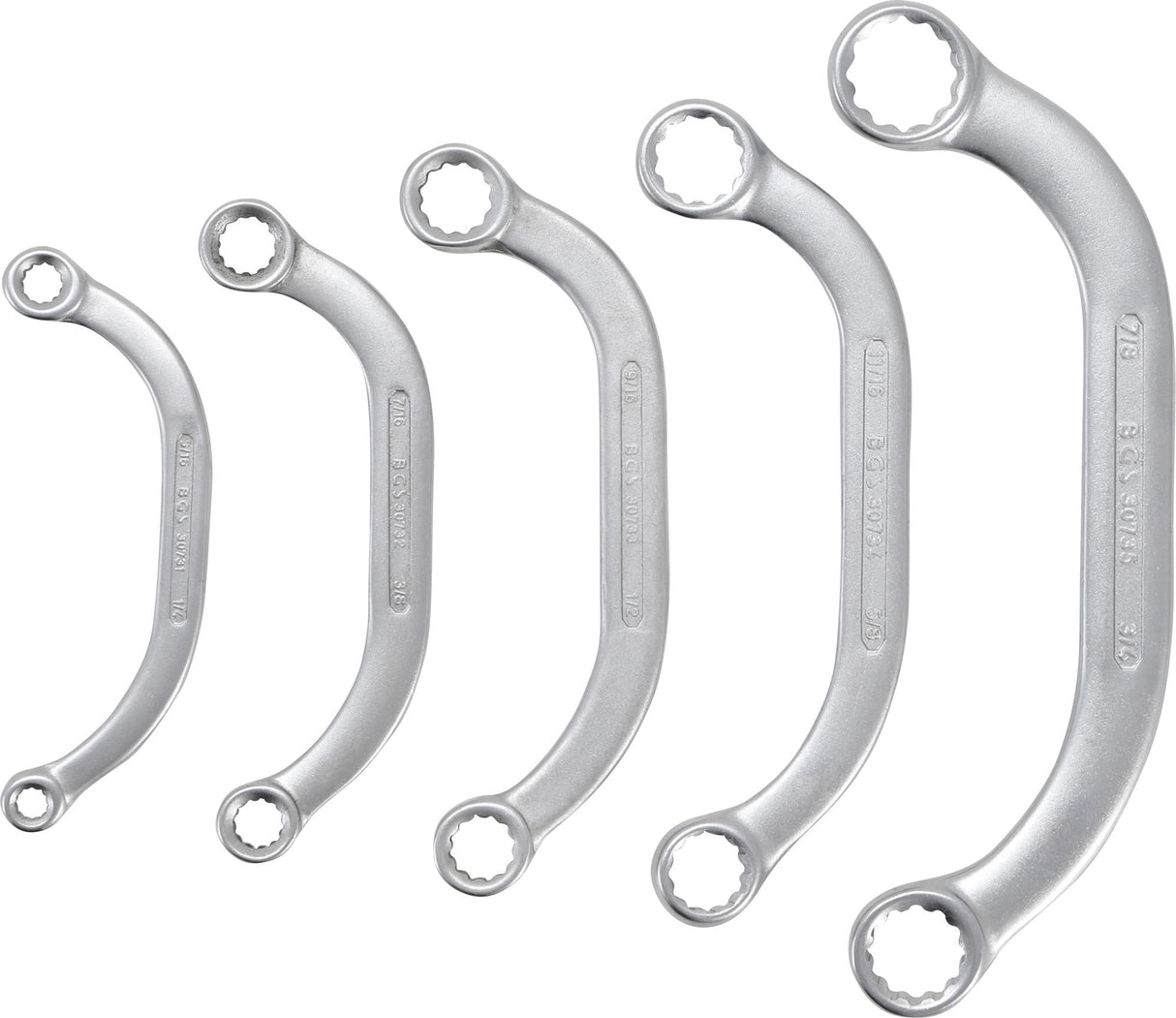 Kilpinių raktų komplektas | Coliniai dydžiai | 1/4 "- 7/8" | 5 vnt. (1222)
