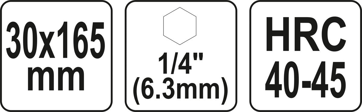 Spiralinis grąžtas medžiui | su hex (1/4") galu | 30 mm (YT-44689)