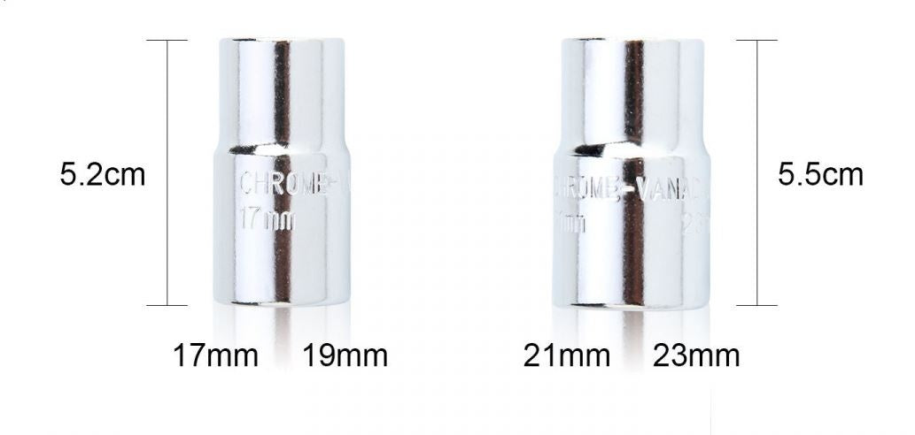 Raktas ratams teleskopinis profi | Cr-V | 12,5 mm (1/2") | 21/23+17/19 mm | 3 vnt. (ES-1719)