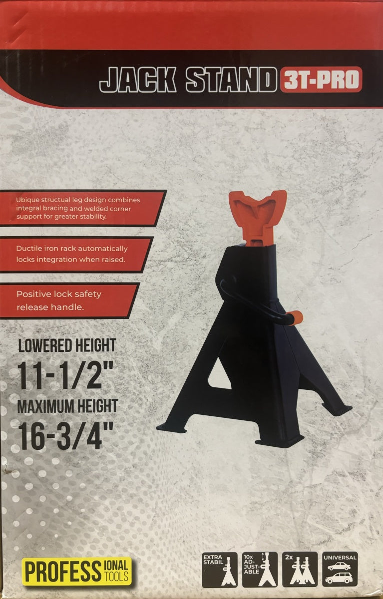 Atramų komplektas 3 t | su padais | 290-430 mm | 2 vnt. (JJ003)