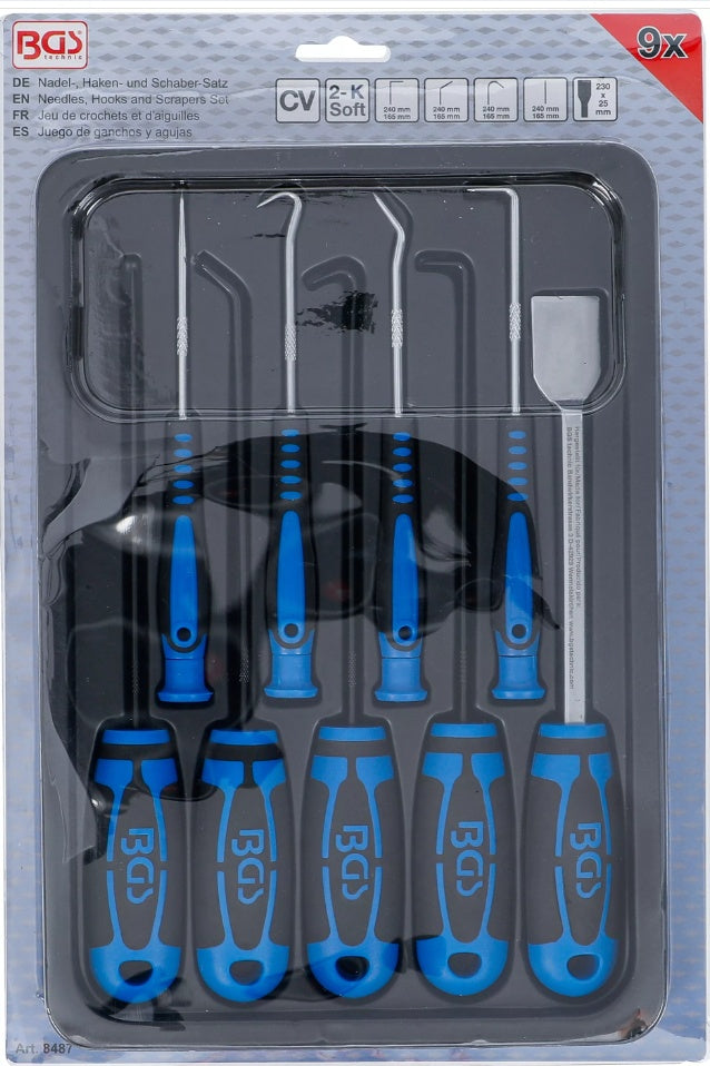 Adatų / ylų ir kablių rinkinys | 9 vnt. (8487)