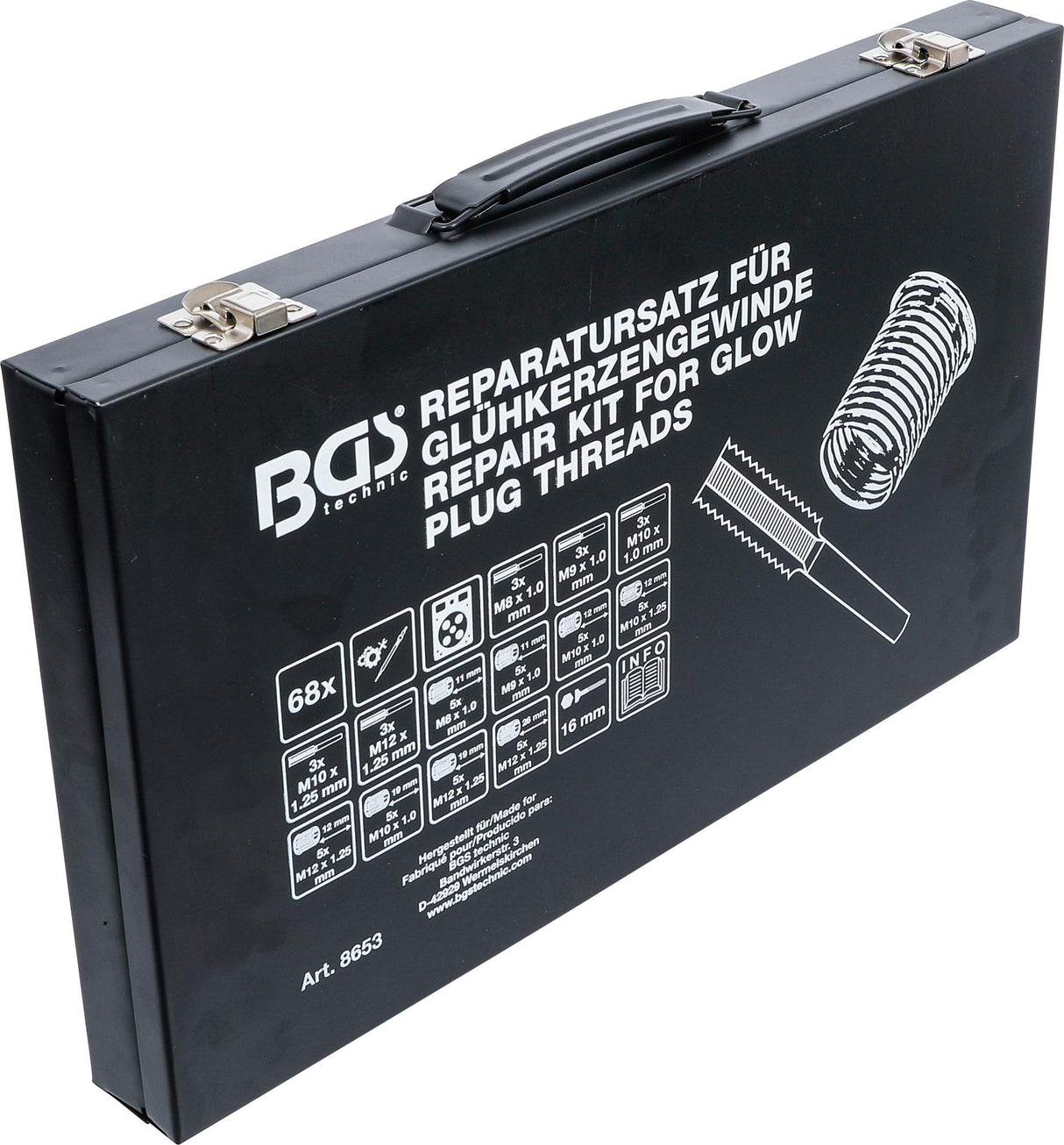 Kaitinimo žvakių sriegio taisymo komplektas | M8 - M9 - M10 - M12 (8653)