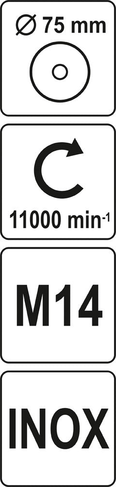 Šepetys vielinis puodo tipo | su žiedu | susuktas | M14 | Ø 65 mm | INOX (YT-4768)