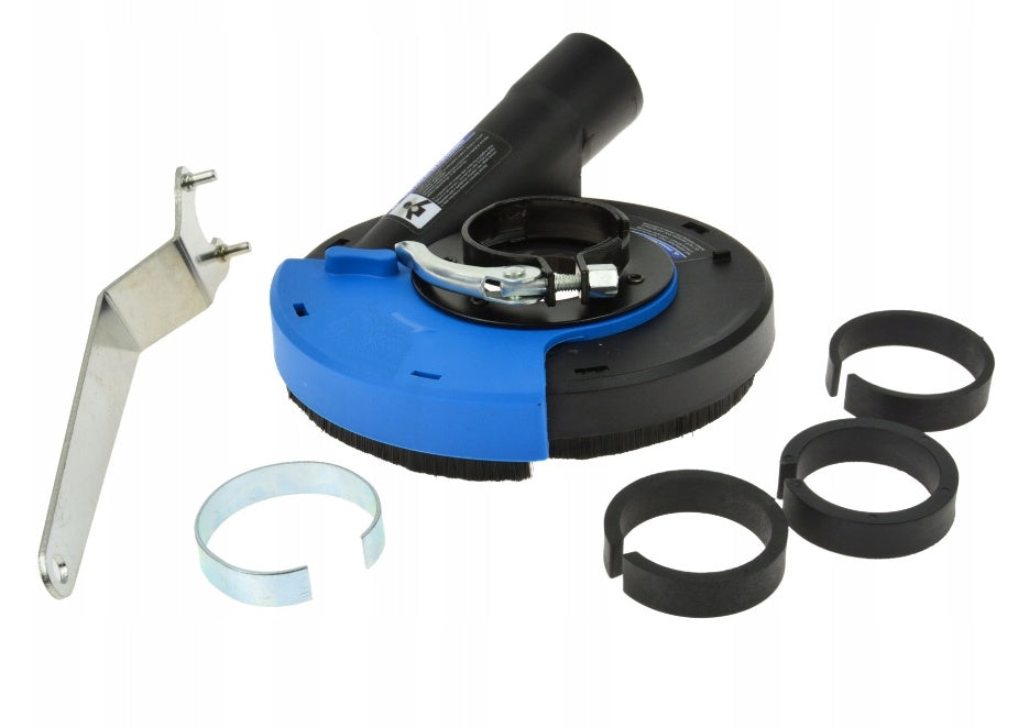 Apsauga nuo dulkių su ištraukimo anga | kampiniams šlifuokliams 115mm, 125mm. (SK7819)