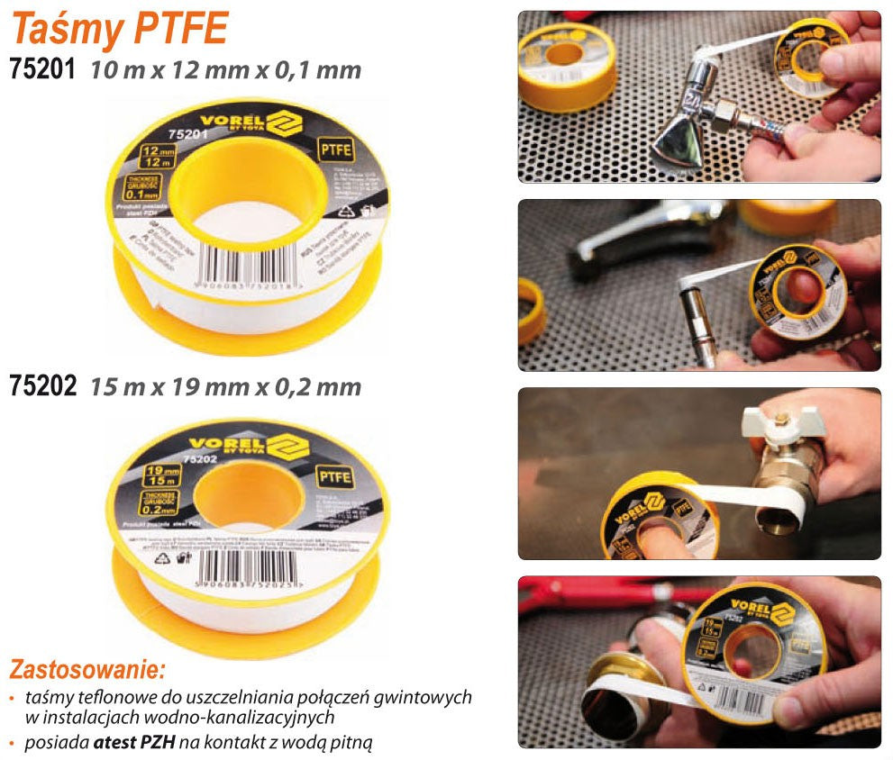 Santechninė tefloninė (FUM) juosta 15Mx19MMx0.2MM (75202)