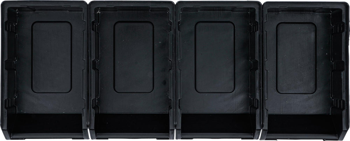 Набор коробок для визуального хранения | с подвесной рейкой | для системы хранения | 4 шт.