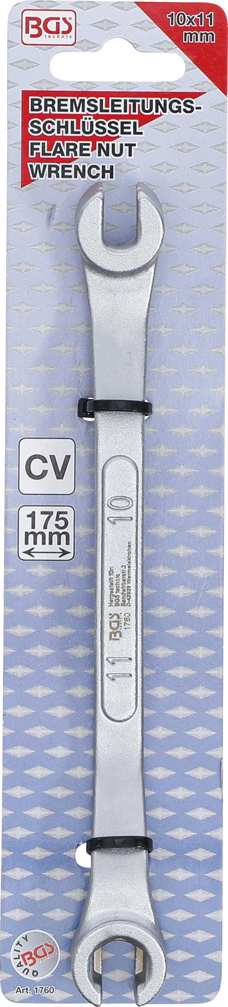 Specialus stabdžių žarnelių veržliaraktis | 175 mm | 10 x 11 mm (1760)