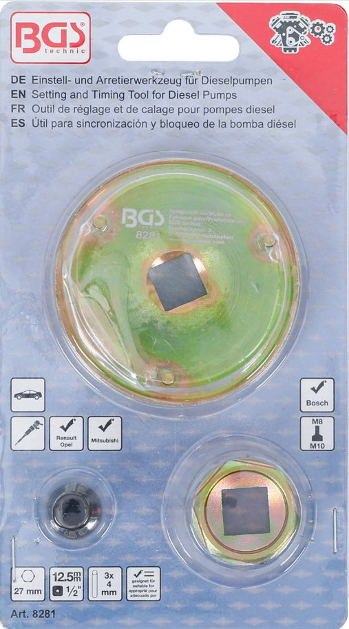Dyzelino siurblių nustatymo ir fiksavimo nustatymo įrankis | Renault, Mitsubishi, Opel (8281)