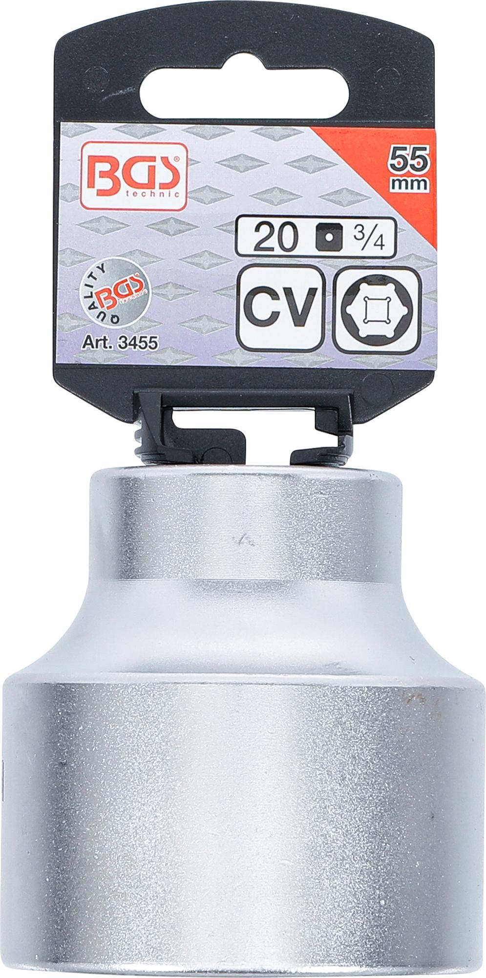 Galvutė 6-kampė | 20 mm (3/4") | 55 mm (3455)