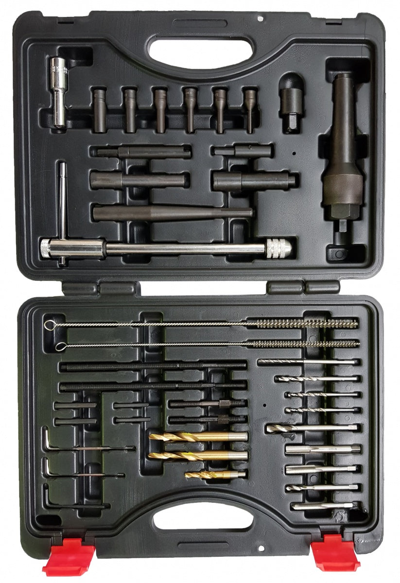 Kaitinimo žvakių išėmimo ir jų sriegio remonto/atnaujinimo rinkinys | 40 vnt. (GPR40)