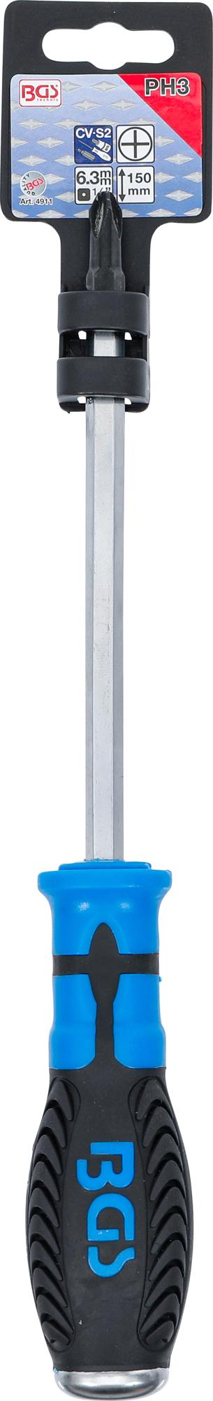 Atsuktuvas kalamas | Kryžminis PH3 | Ašmenų ilgis 150 mm | su 6.3 (1/4") skyle rankenoje (4911)