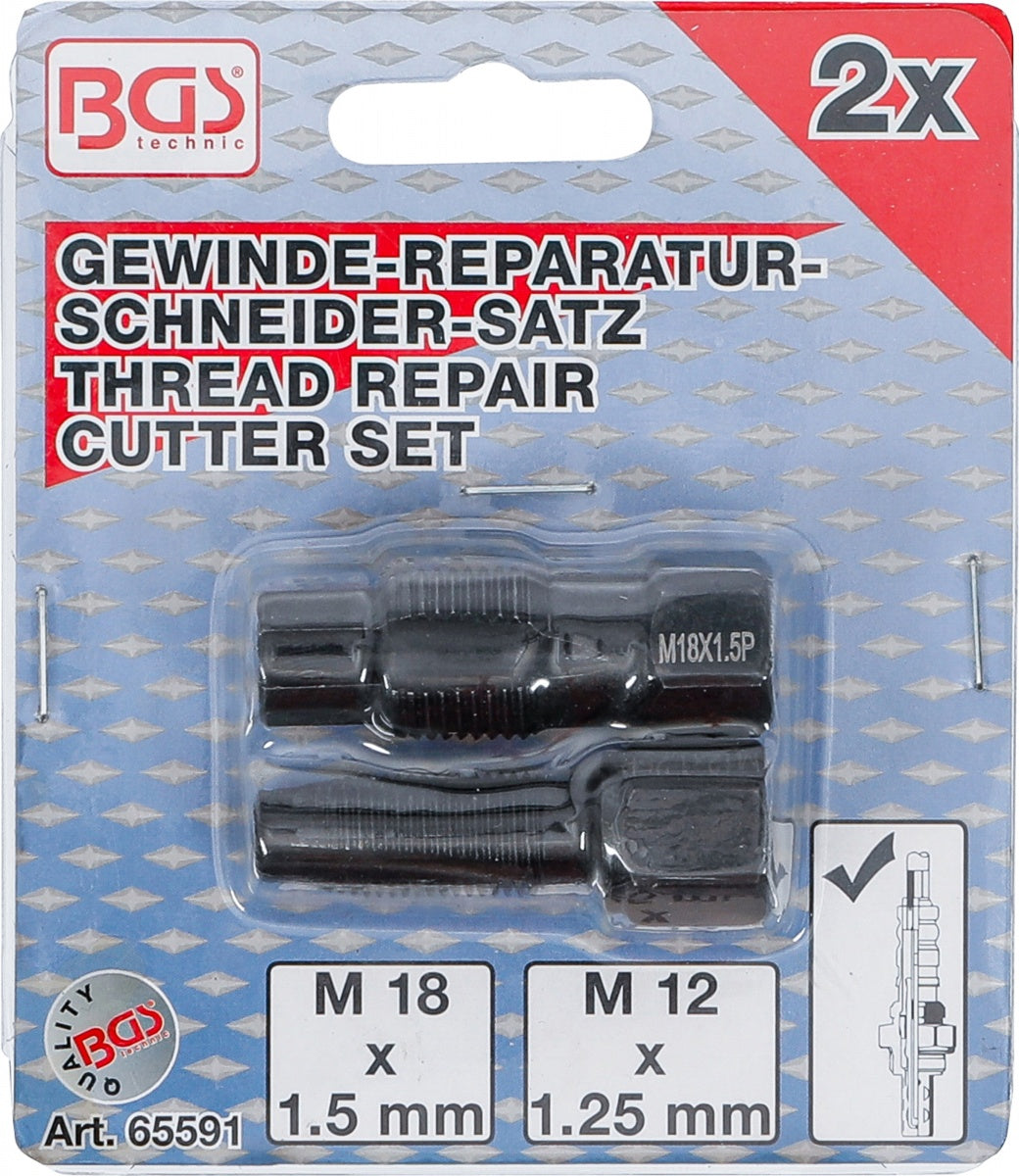 Deguonies jutiklio sriegio taisymo įrankis M18 x 1,5 mm | M12 x 1,25 mm | 2 vnt. (65591)