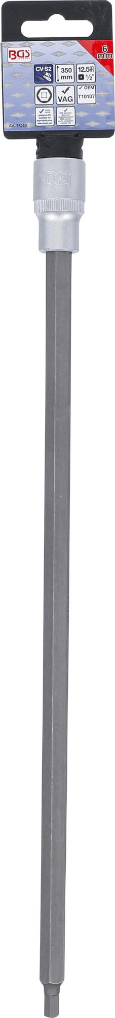 Antgalis | ilgis 140 mm | 12,5 mm (1/2") | hex šešiakampis 6 mm | VAG (74360)