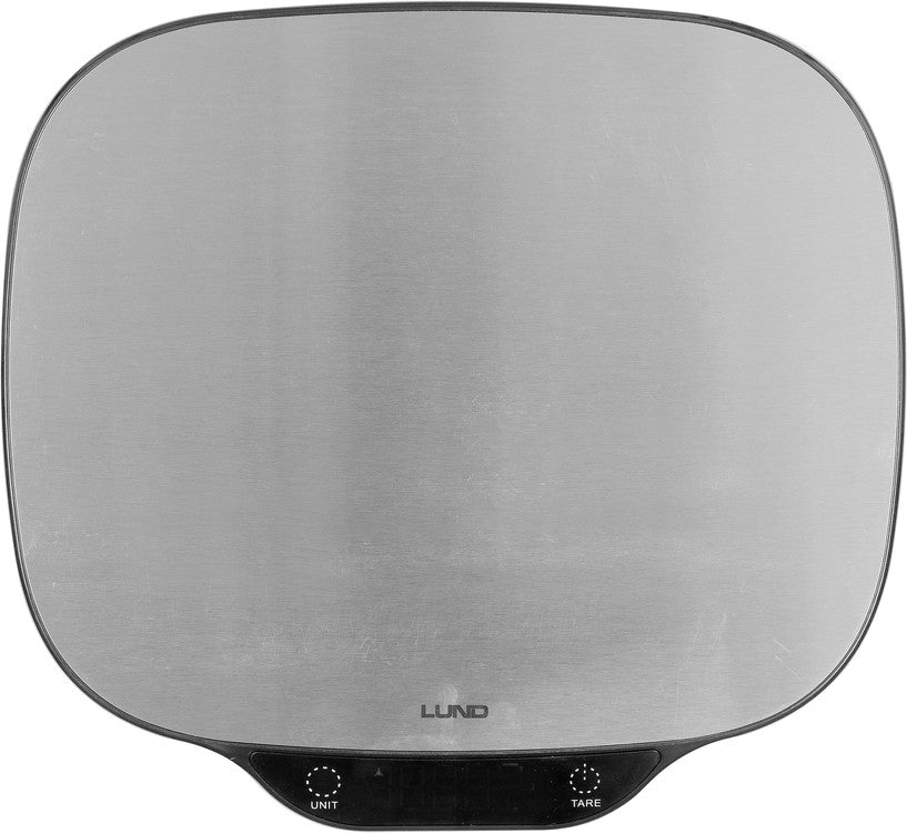 Virtuvinės svarstyklės | nerūdijantis plienas | 27 X 25 X 1,8 cm (68363)