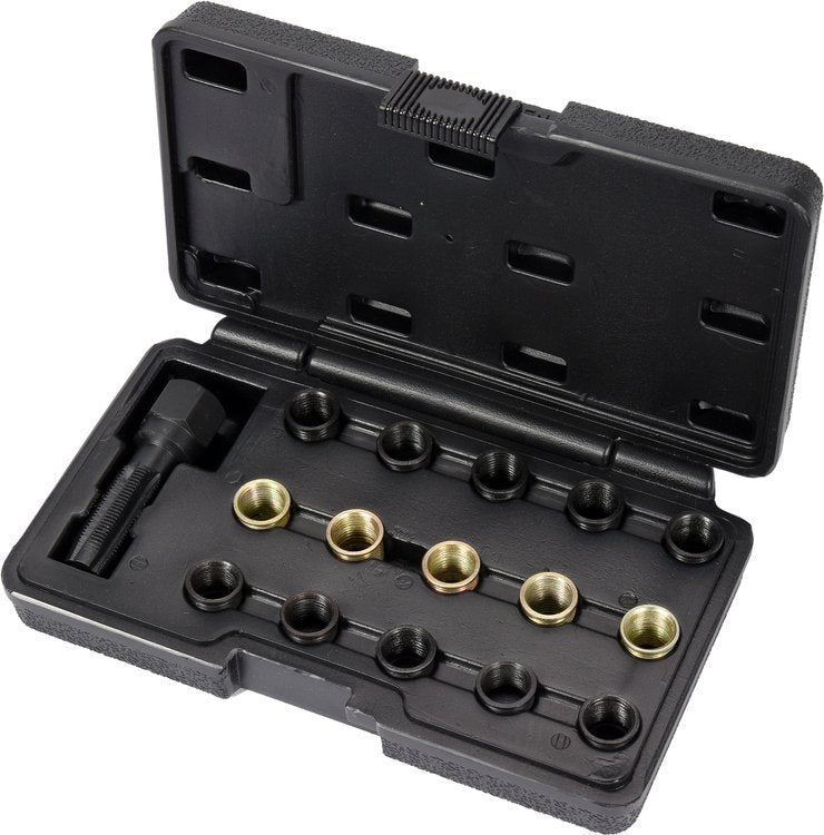 Žvakės sriegio lizdo remonto rinkinys | M14 x 1,25 mm | 16 vnt. (YT-17580)