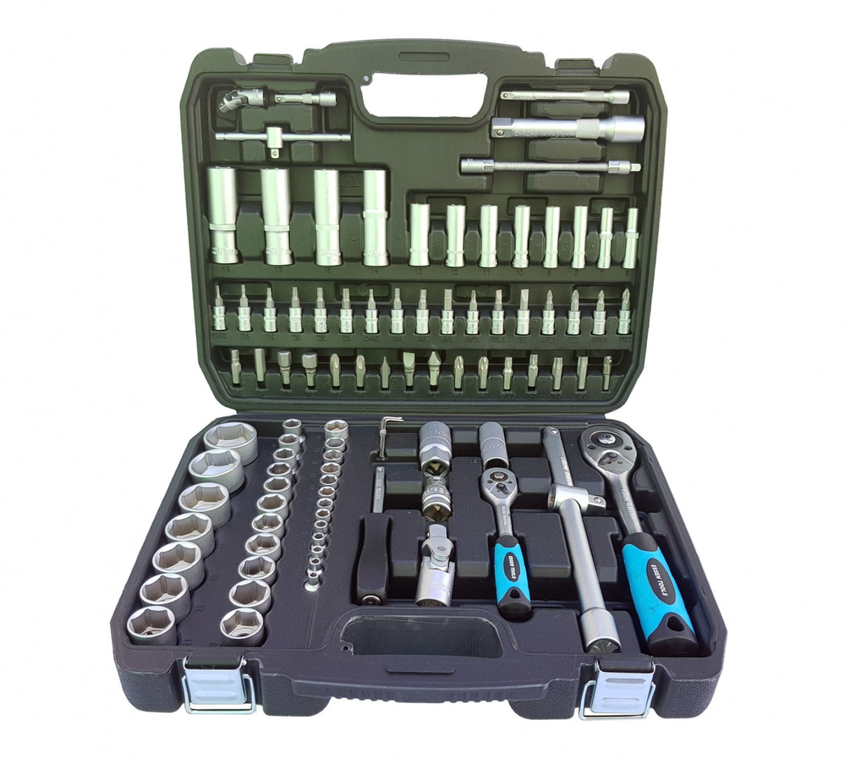 Įrankių rinkinys | 6.3 mm (1/4") + 12.5 mm (1/2") | 94 vnt. (ES78094)