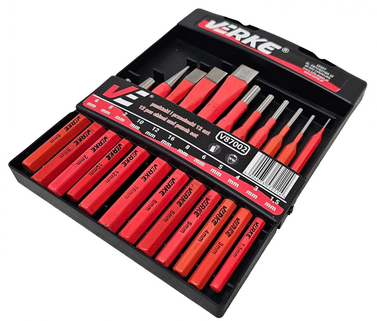 Kaltų ir išmušėjų rinkinys | 12 vnt. (FT00035)