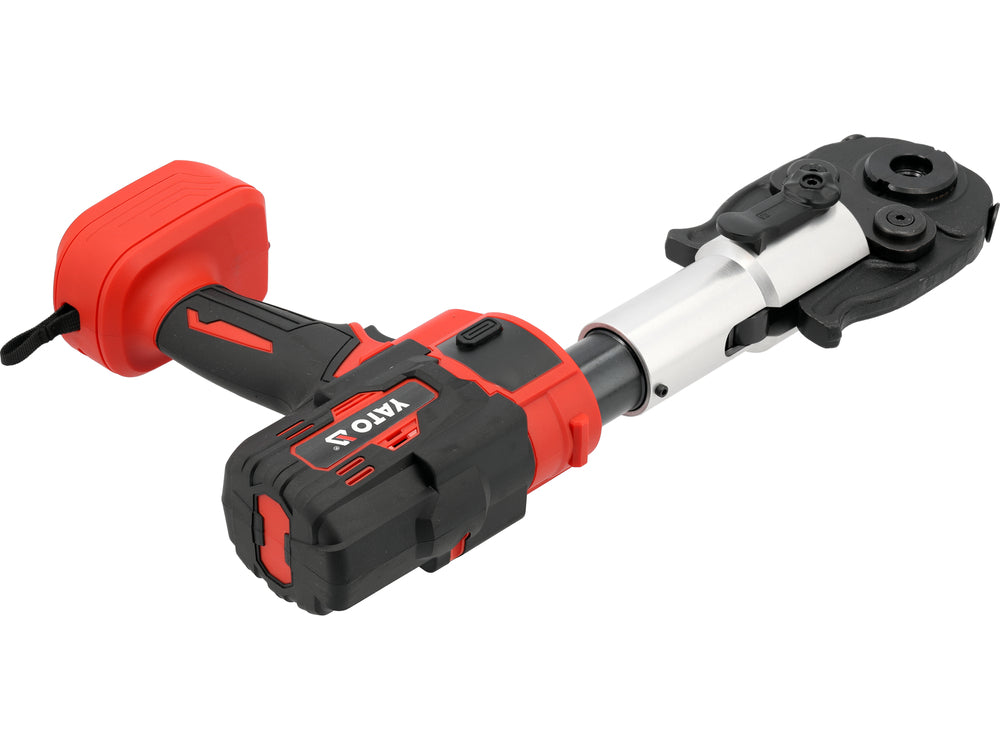 Akkukäyttöinen hydraulinen puristava pihdit PEX-putkelle | 18 V | 50 kN | kapea hylsy vaikeasti saavutettaville paikoille | ilman akkua (YT-21734)