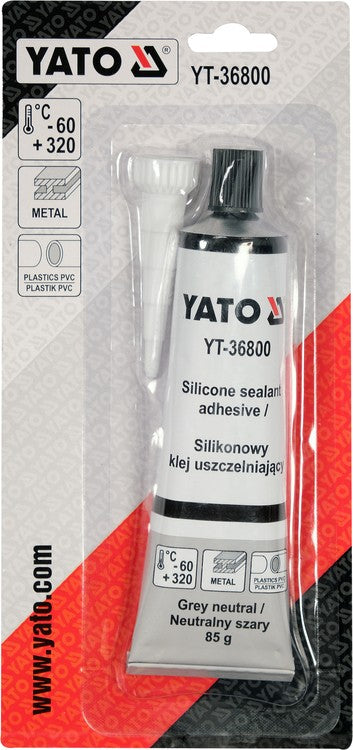 Silikono sandariklis | aukštos temperatūros | pilkas | 85 g (YT-36800)