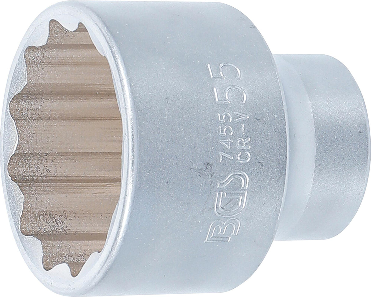 Galvutė 12-kampė | 20 mm (3/4") | 55 mm (7455)