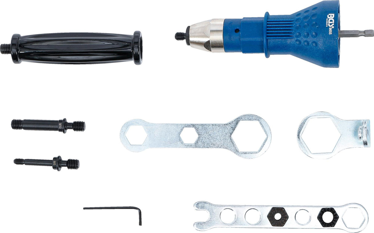 Priedas į grąžtą / srieginis kniediklis | M3 / M4 / M5 / M6 (9655)