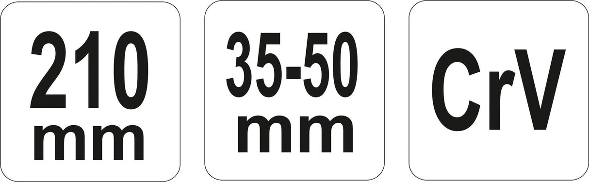 Raktas užmetamas šarnyrinis Cr-V, 35-50 mm (YT-01671)