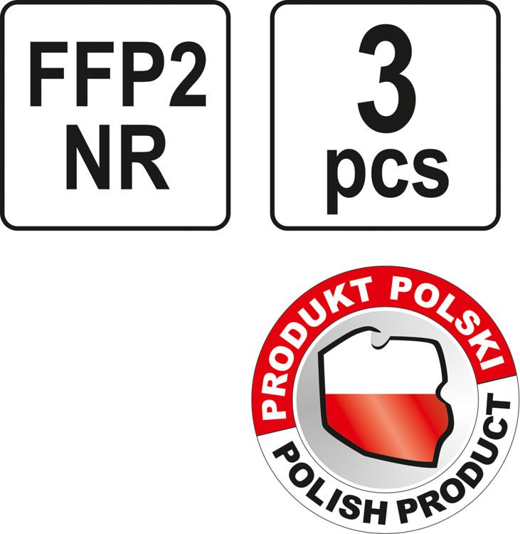 Респираторы с клапаном FFP2 3 шт.
