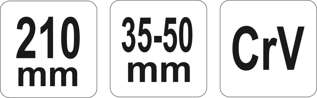 Raktas užmetamas su varžtu | 35-50 mm (YT-01676)