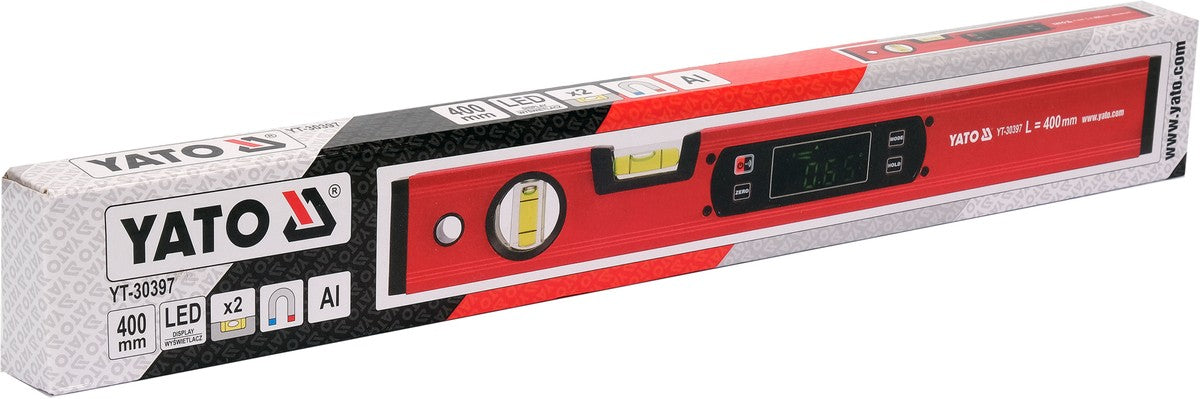 Gulsčiukas skaitmeninis su LED | aliuminis | 400 mm (YT-30397)