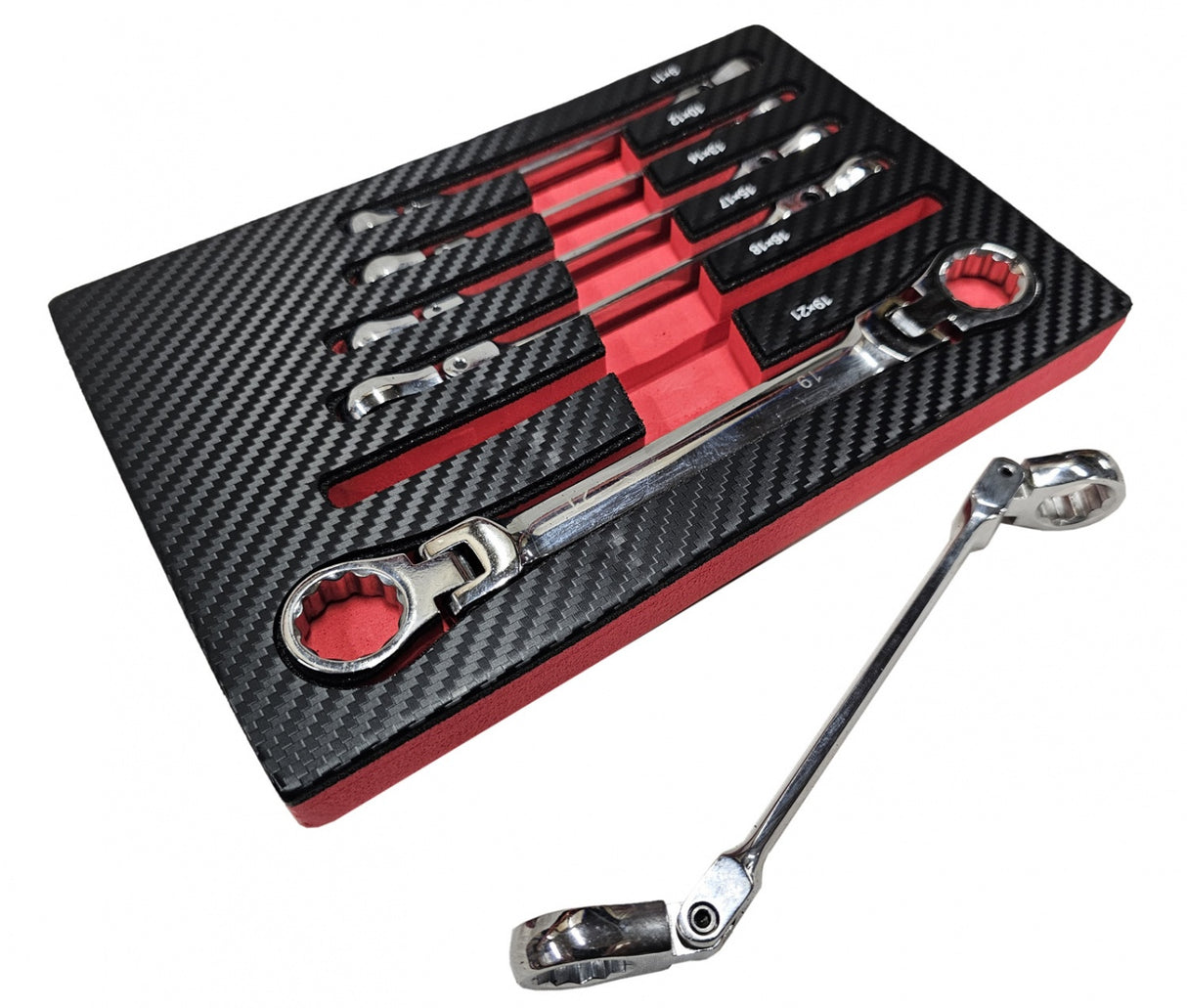 Kilpinių dvipusių raktų rinkinys | šarnyriniai | 9 - 21 mm | 6 vnt. (FDS6)