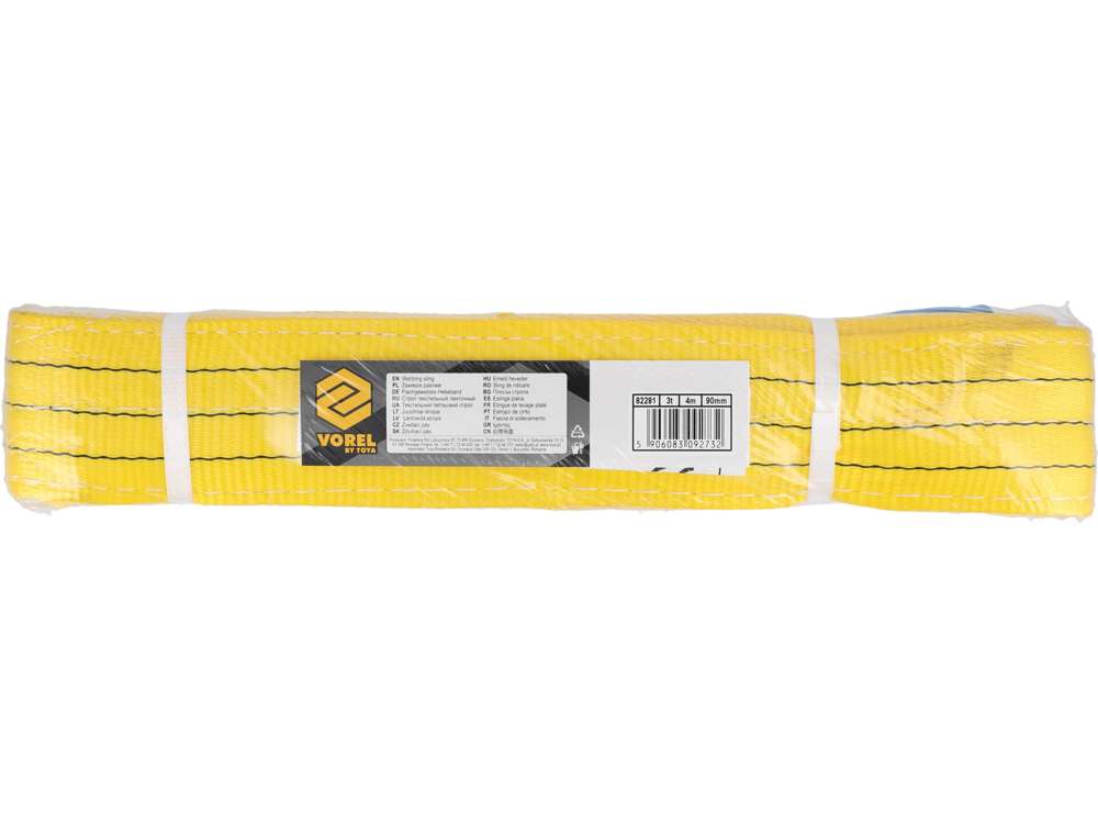 Juostinis diržas / stropas tekstilinis | dvisluoksnis | kilpa | 3t, 4m, 90mm (82281)