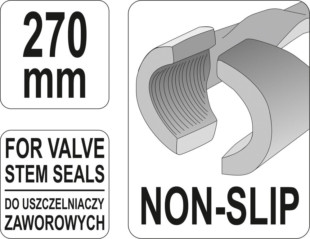 Replės vožtuvų gumytėms / riebokšliams | 270 mm (YT-0648)