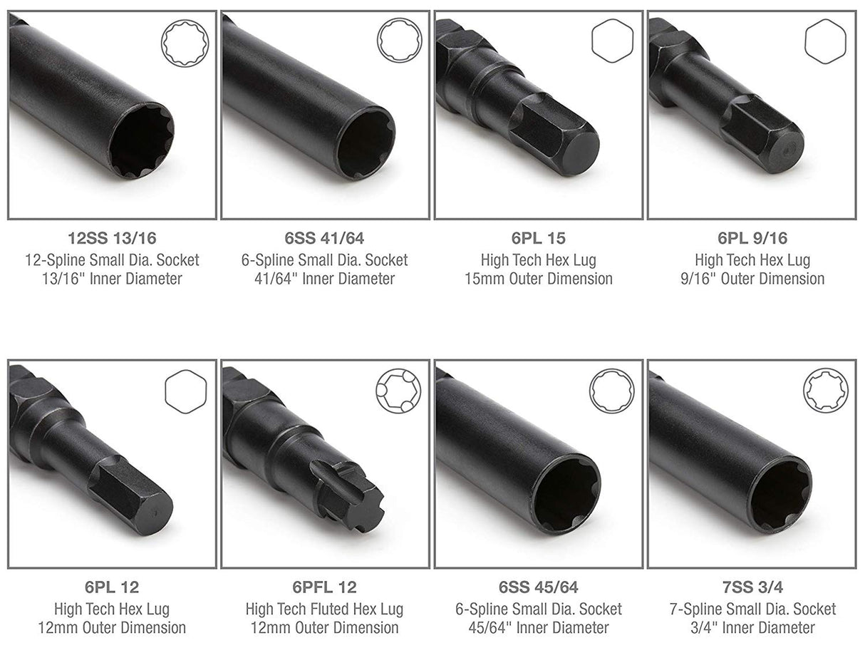 Ratų varžtų slapukų/užraktų atsukėjų rinkinys | 16 vnt. (WNM16)