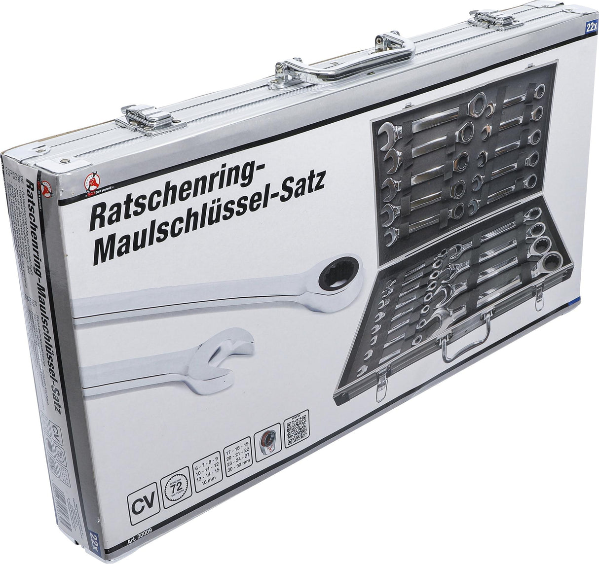 Terkšlinių raktų rinkinys | 6 - 32 mm | 22 vnt. (30009)